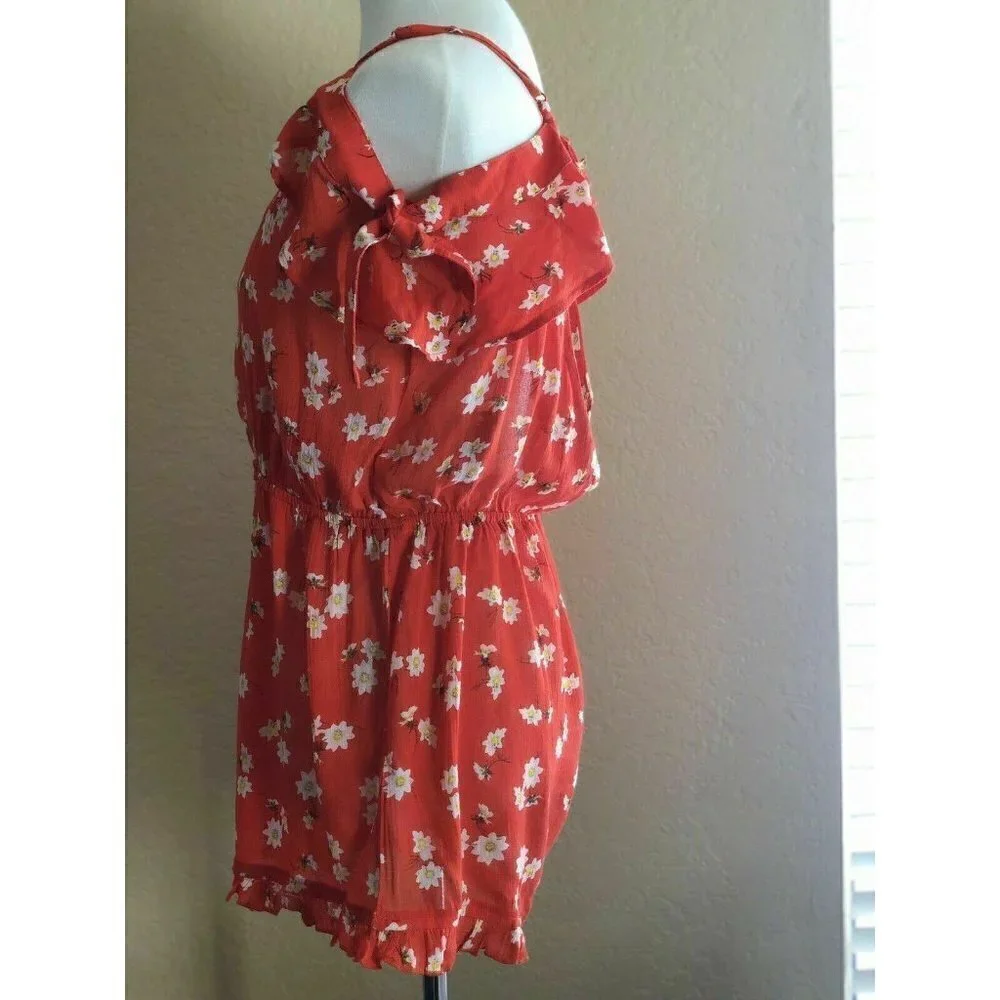 TOPSHOP Womens Daisy Floral Print Romper Size 8-10 - Picture 6 of 9